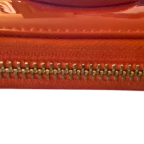 Tory Burch Deep Orange Patent Leather Wallet - Picture 5 of 7
